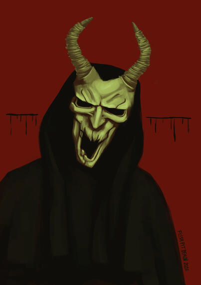 Baphomet, from the SHUDDER miniseries ‘Hell Motel’